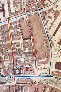 Gerberstraße Leipzig,  Kartenausschnitt 1903