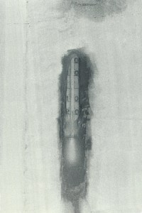 Thermometer am zugefrorenen Küchenfenster: - 18 °C