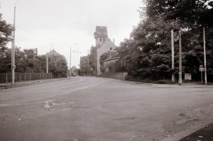 Blick zum Schönefelder Rathaus, August 1988