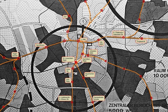 Ausschnitt aus dem General-Verkehrsplan der Stadt Leipzig aus dem Jahr 1975