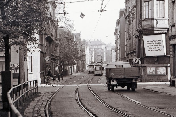 L.-Ost, Straßenszene an der Hermann-Liebmann-Straße, August 1978