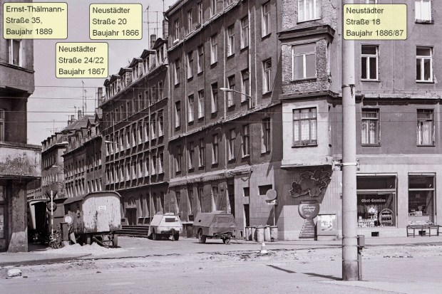 L.-Neustadt, Neustädter/ Ecke Ernst-Thälmann-Str., April 1990