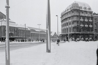 Leipzig, am Hauptbahnhof-Ostseite, Januar 1987