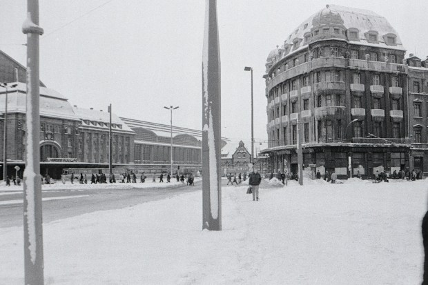 Leipzig, am Hauptbahnhof-Ostseite, Januar 1987